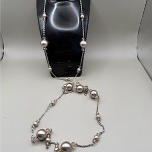 Pearls & Beads Silver Necklace